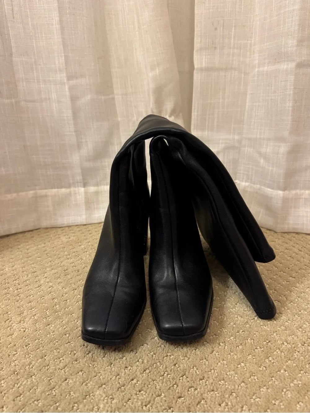 Chinese Laundry Black Over-the-Knee Square-Toe Boots